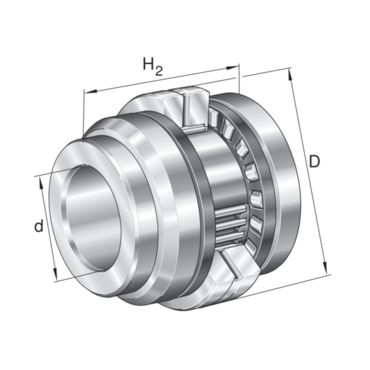 Needle roller/axial cylindrical roller bearing Double direction Series: ZARN..-L